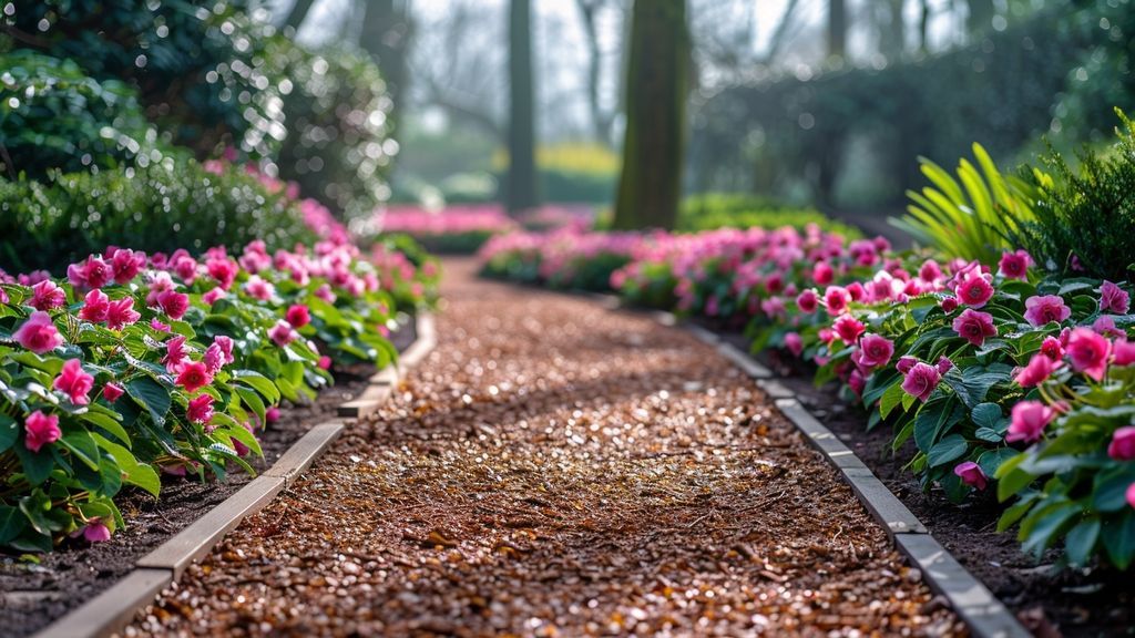 Un jardin lumineux en pleine dormance hivernale